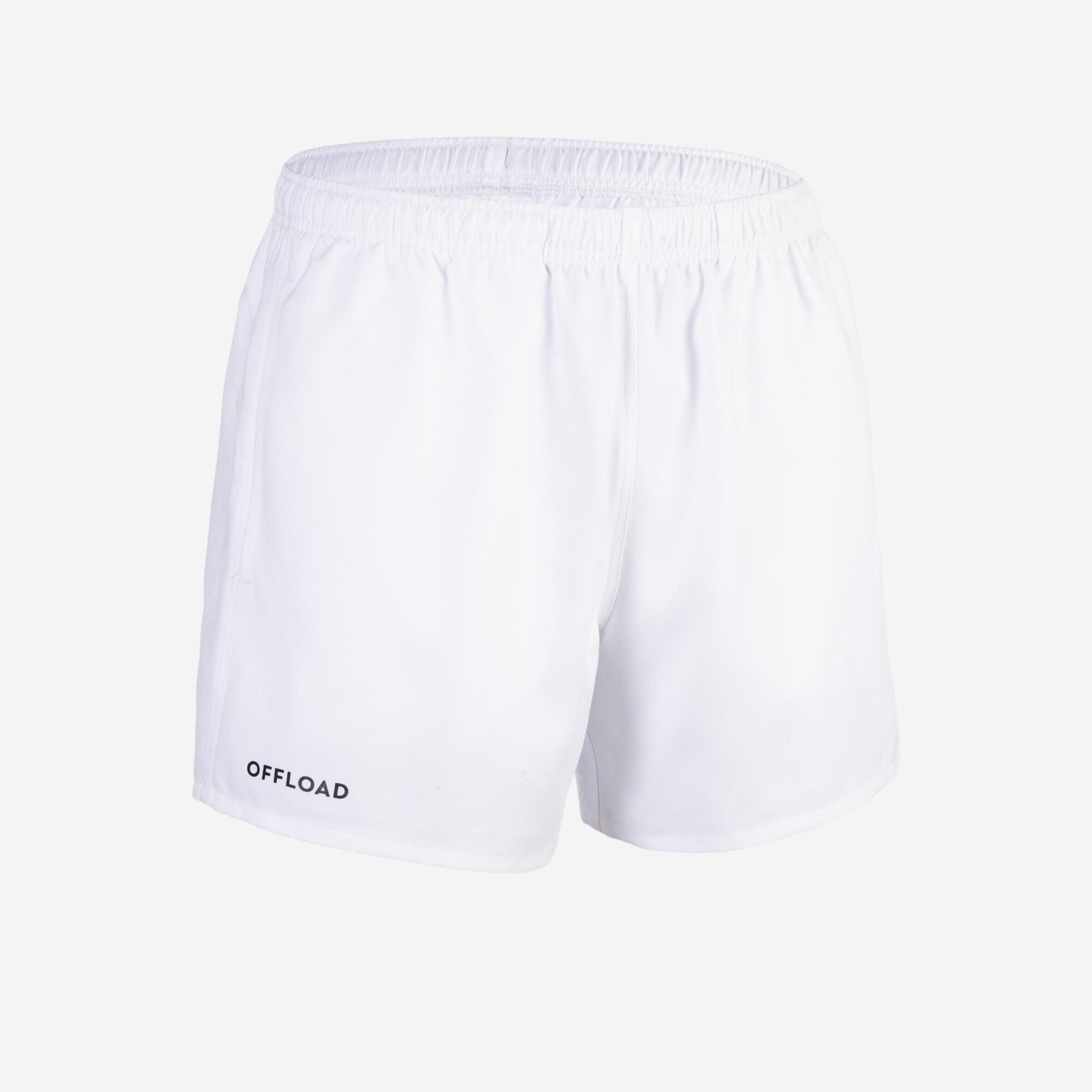 short club rugby sans poche r100 adulte blanc - offload