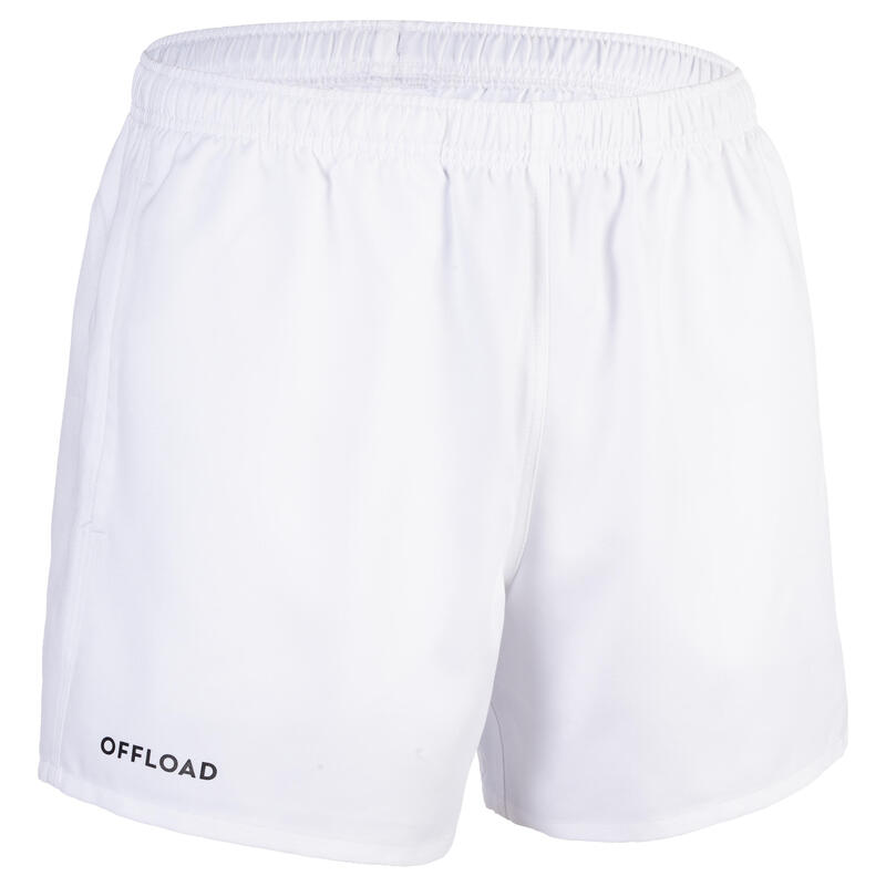 Rugbyshorts Club R100 ohne Tasche Erwachsene weiß