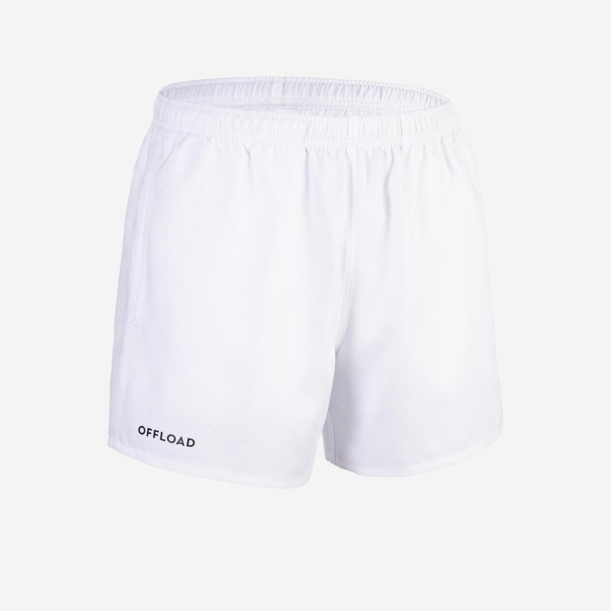SHORT CLUB RUGBY SANS POCHE R100 adulte blanc