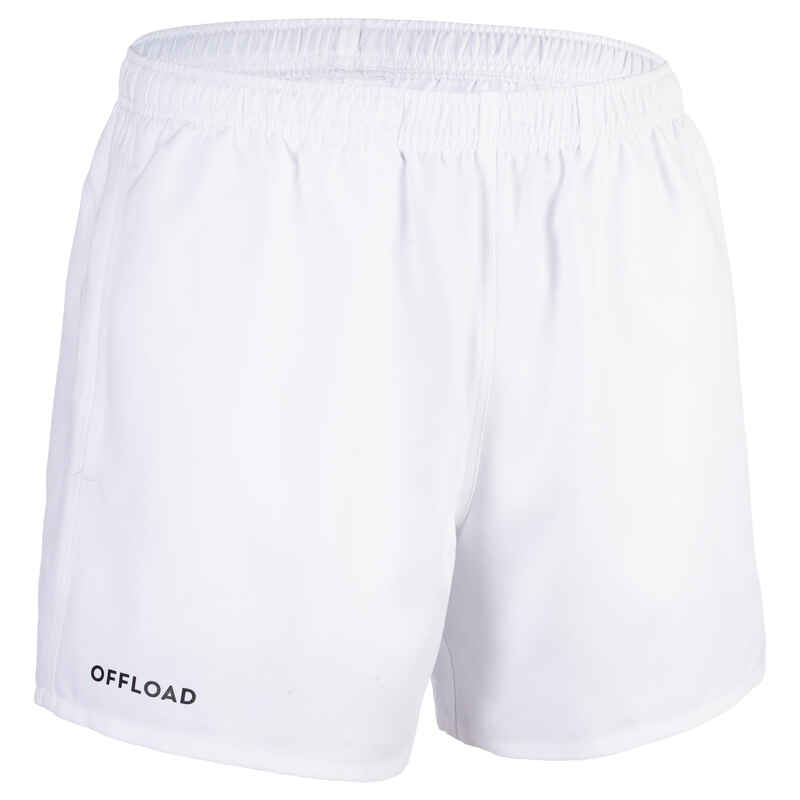 R100 Junior Rugby Club Pocketless Shorts - White