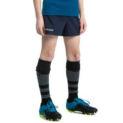 Kids' Rugby Shorts with Pockets R100 - Blue