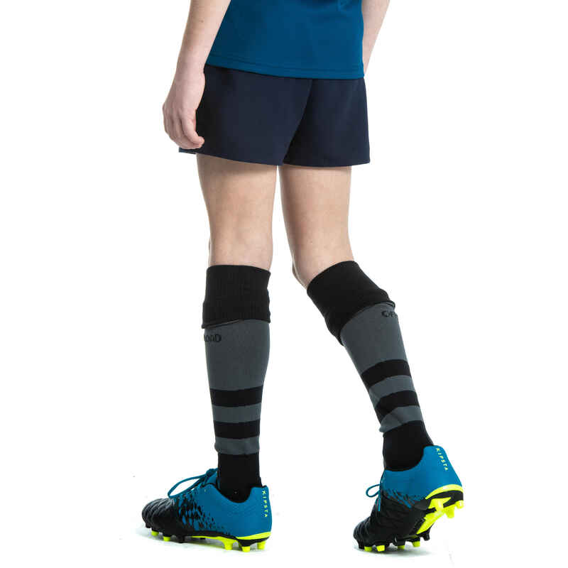 Kids' Pocketless Rugby Shorts R100 Navy Blue Decathlon