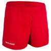 Gyerek rövidnadrág rögbizéshez R100, zsebekkel, piros 