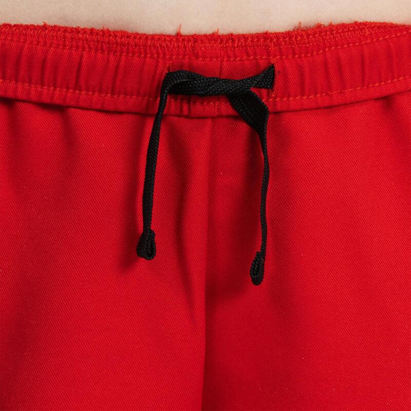 Gyerek rövidnadrág rögbizéshez R100, zsebekkel, piros 