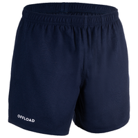 Short de rugby sans poches Adulte - R100 bleu marine