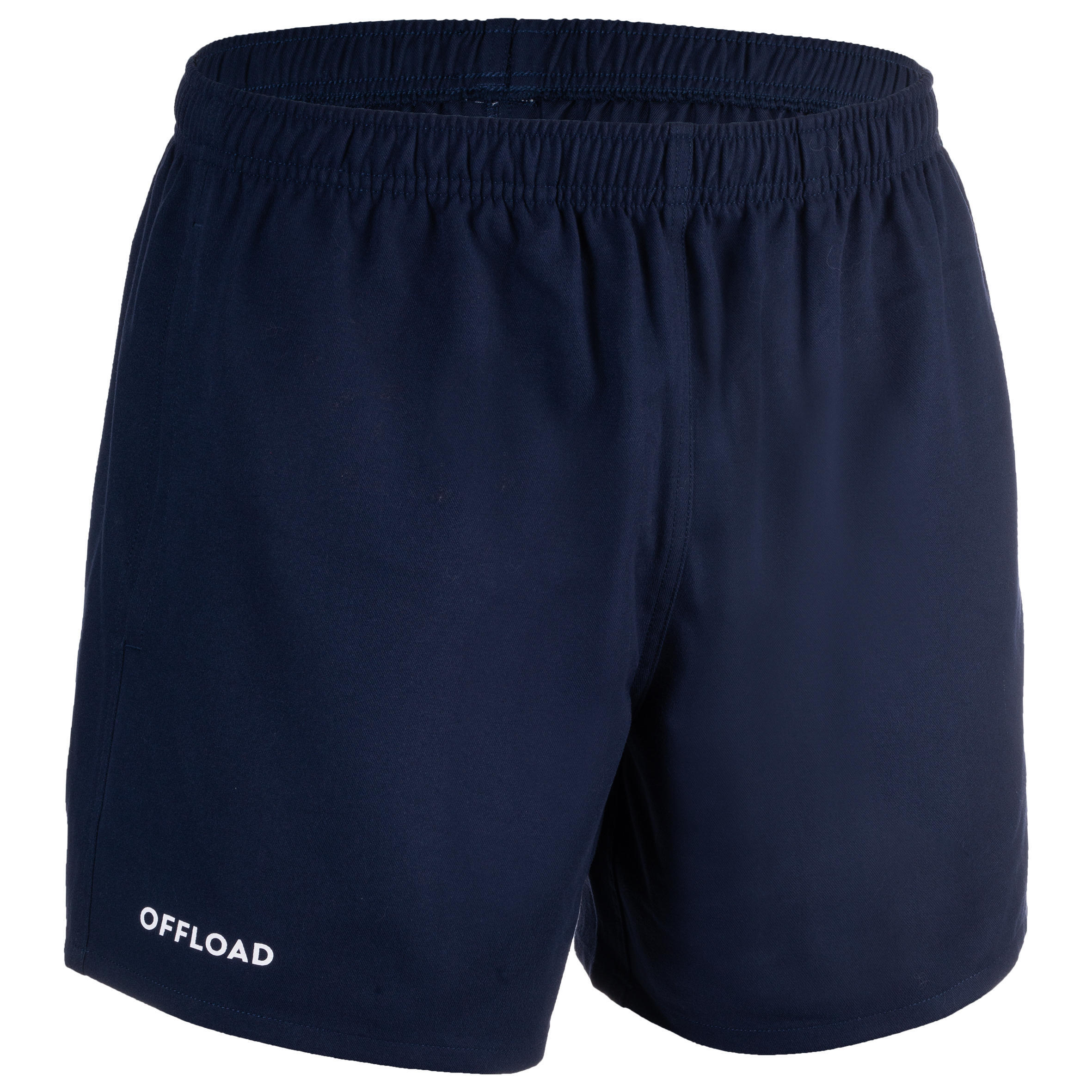 Adult Pocketless Rugby Shorts R100 - Navy Blue 1/5