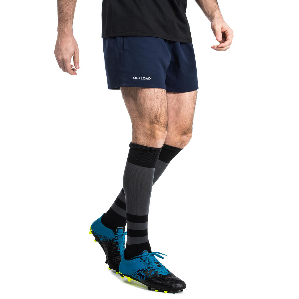 Rugbyshorts Club R100 ohne Tasche Erwachsene schwarz