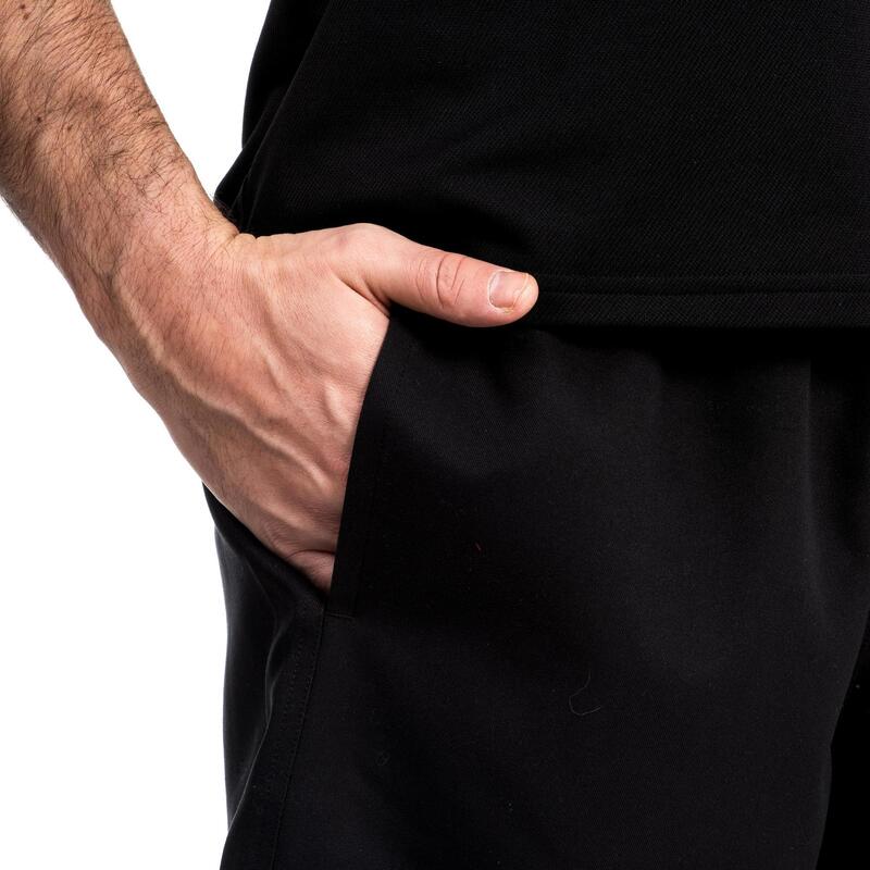 Șort pentru rugby cu buzunare R100 Negru Adulți