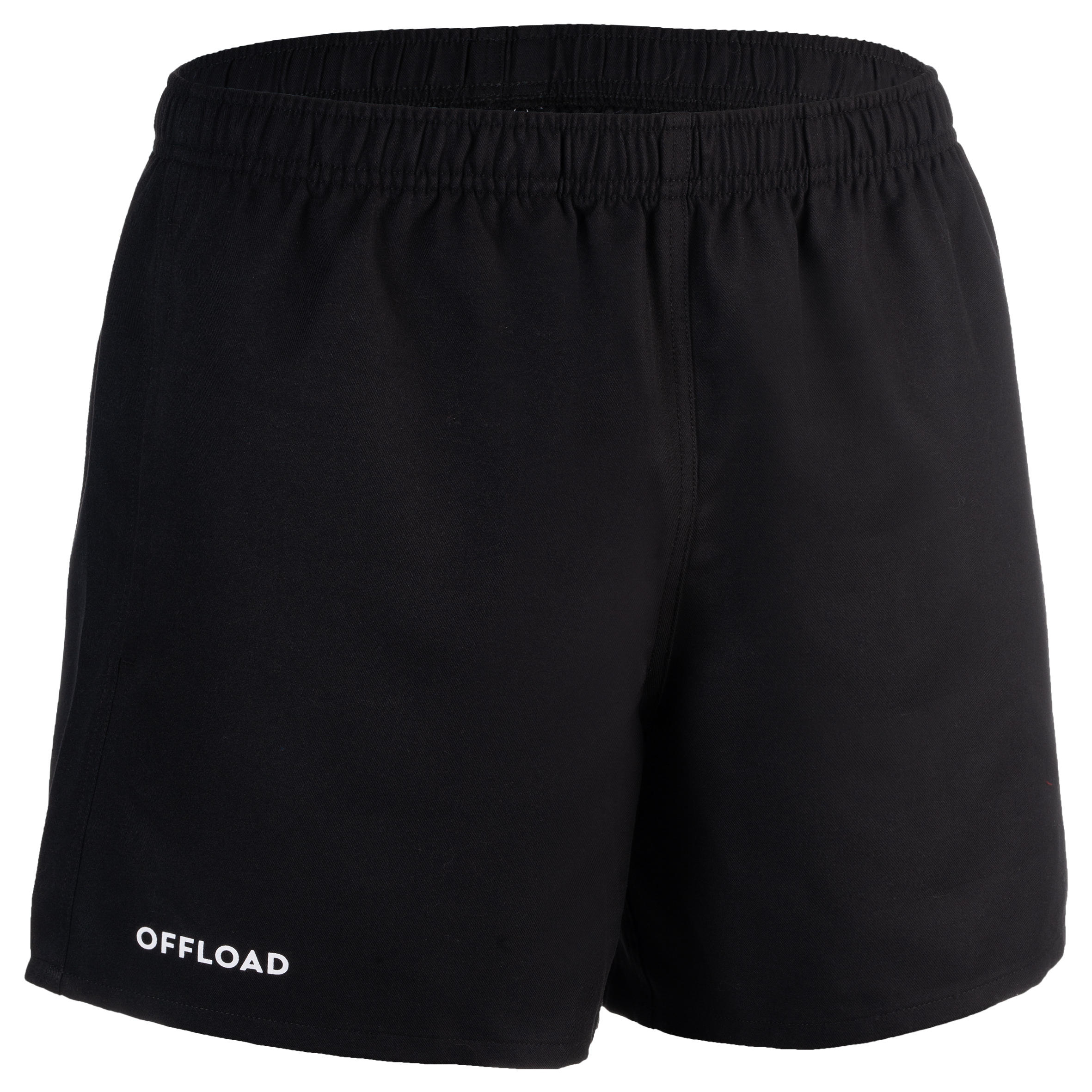 Adult Rugby Shorts with Pockets R100 - Black - L By OFFLOAD | Decathlon