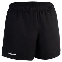 SHORT CLUB RUGBY SANS POCHE R100 adulte noir