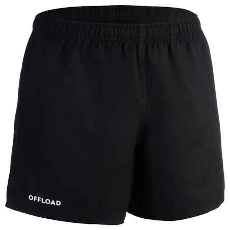 Pantalón corto Rugby Adulto R100 negro