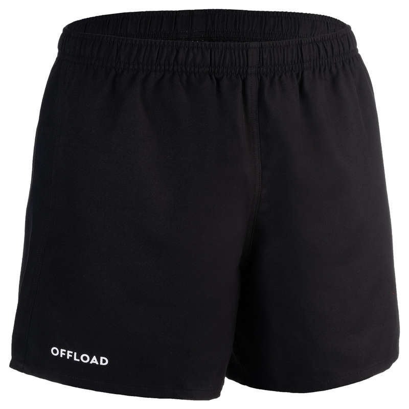OFFLOAD Adult Rugby Shorts with Pockets R100 Black