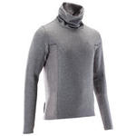 Kalenji Hardloopsweater voor heren met hoge kraag Run Warm+ gemêleerd