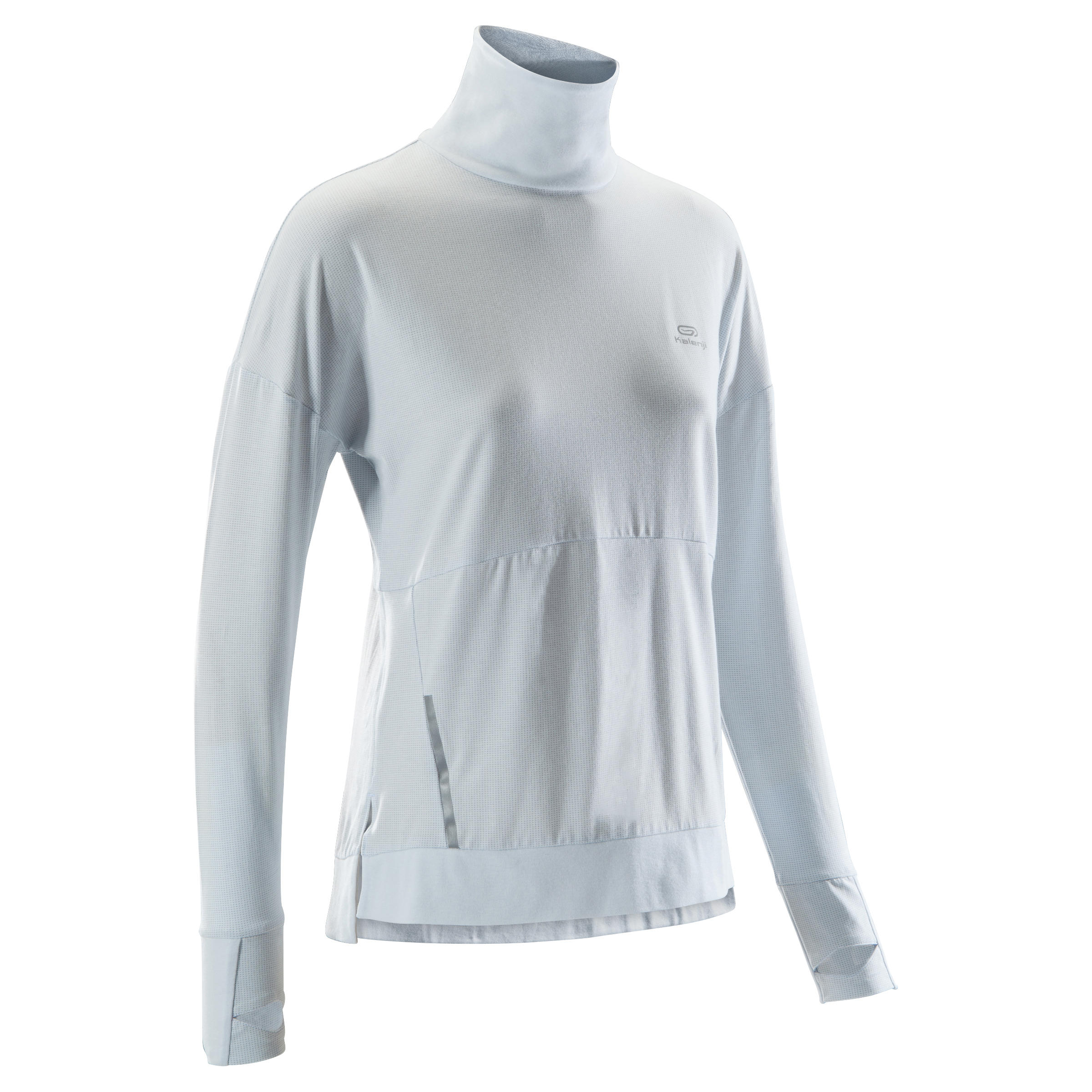 Run Dry+ Women's Long-Sleeved Running T-shirt - Grey 1/7