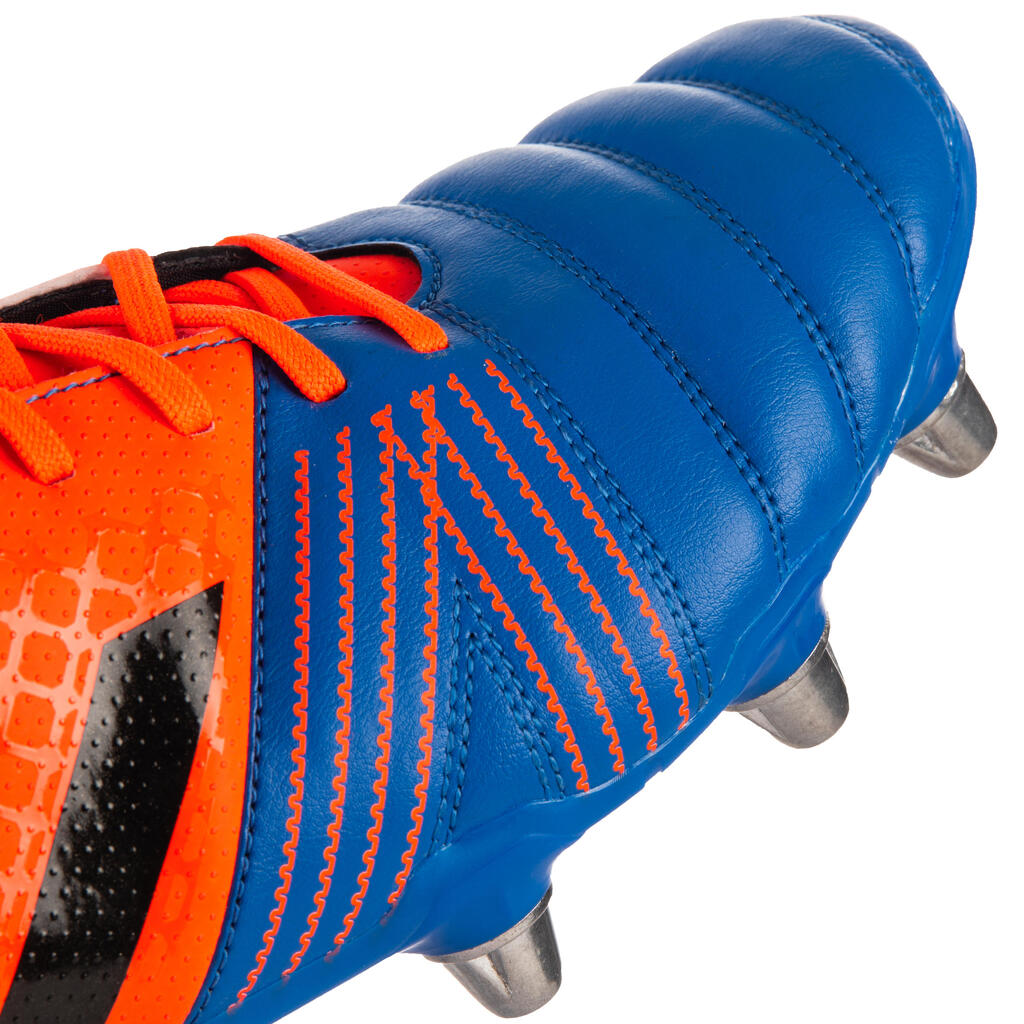 Soft Ground 8-Stud Rugby Boots Kakari SG - Blue/Orange