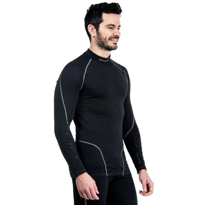 Men S Long Sleeved Rugby Base Layer Top R500 Black Offload Decathlon I use mine as a base layer for hiking and for football under the shorts. men s long sleeved rugby base layer top r500 black