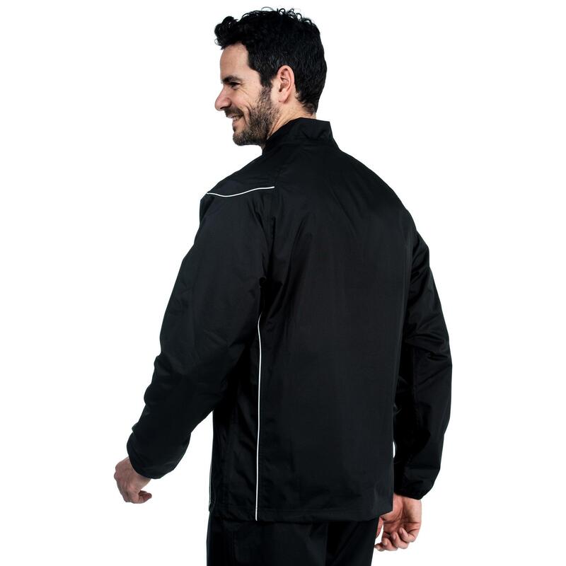 Coupe vent imperméable Smocktop pluie de rugby R500 adulte noir