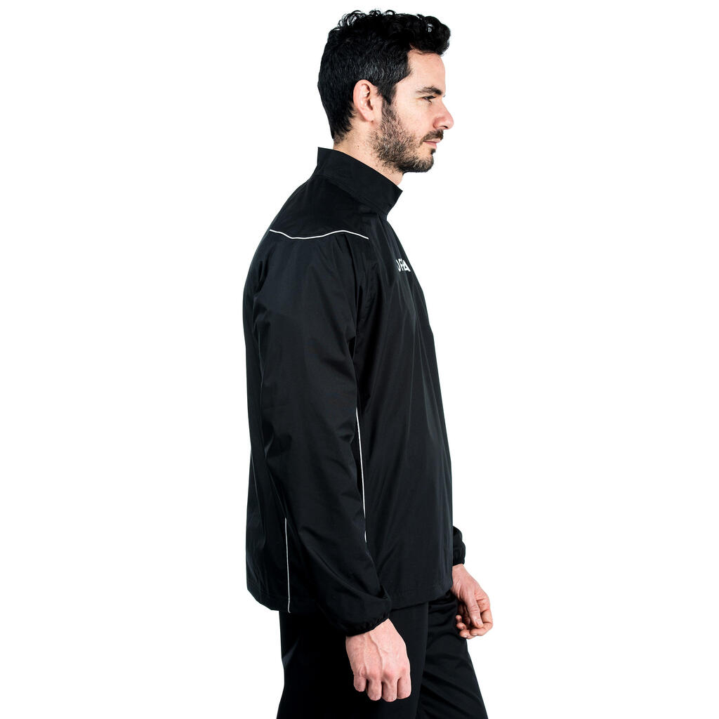 Adult Rugby Windproof Waterproof Smock Top R500 - Black