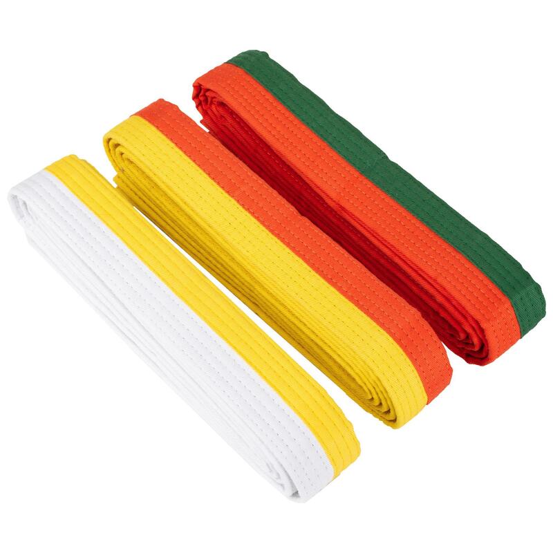 Cinturón artes marciales junior Outshock 2,5 m blanco/amarillo