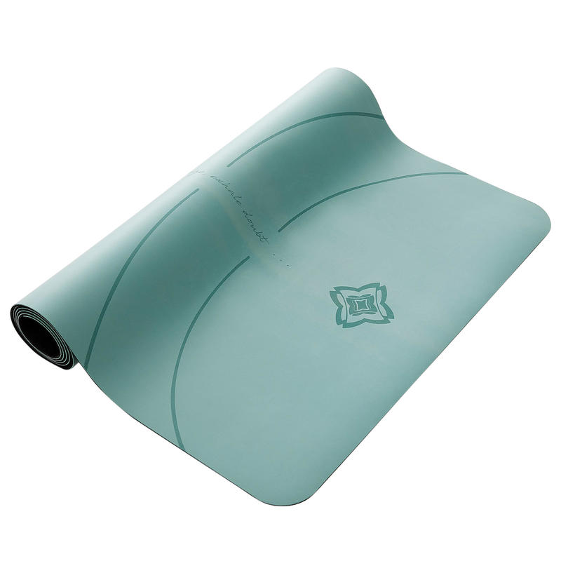 Saltea Yoga Dinamică Grip 3mm Verde Domyos By Decathlon