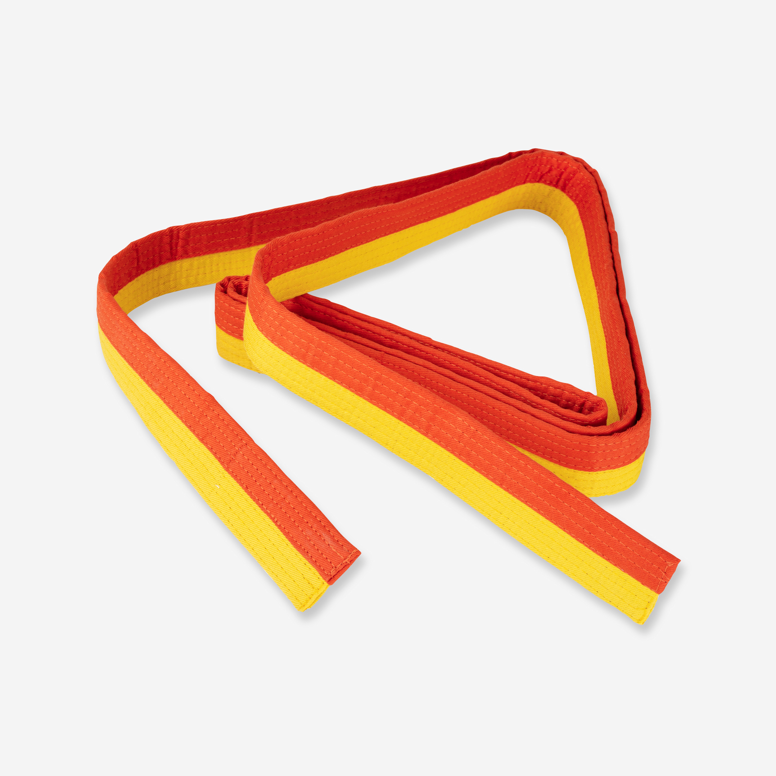 Ceinture piquee 2,5m jaune/orange - Judo - Outshock- Clubs - Entreprises - Collectivités - Associations