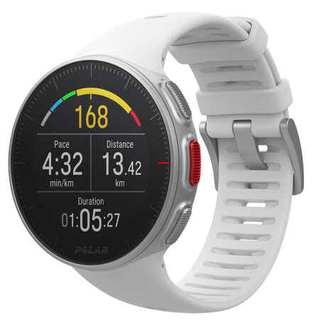 Bežecké hodinky s GPS Multisport Vantage V biele