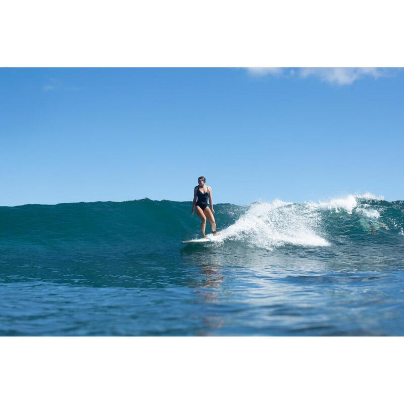 Maillot de bain de surf 1 pièce femme avec double réglage dos BEA NOIR