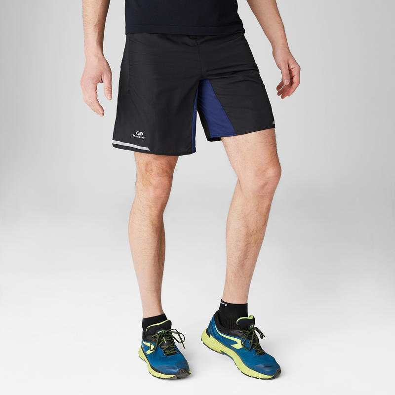 KIPRUN MEN'S MARATHON RUNNING SHORTS WITH CARRY POCKETS BLACK Decathlon