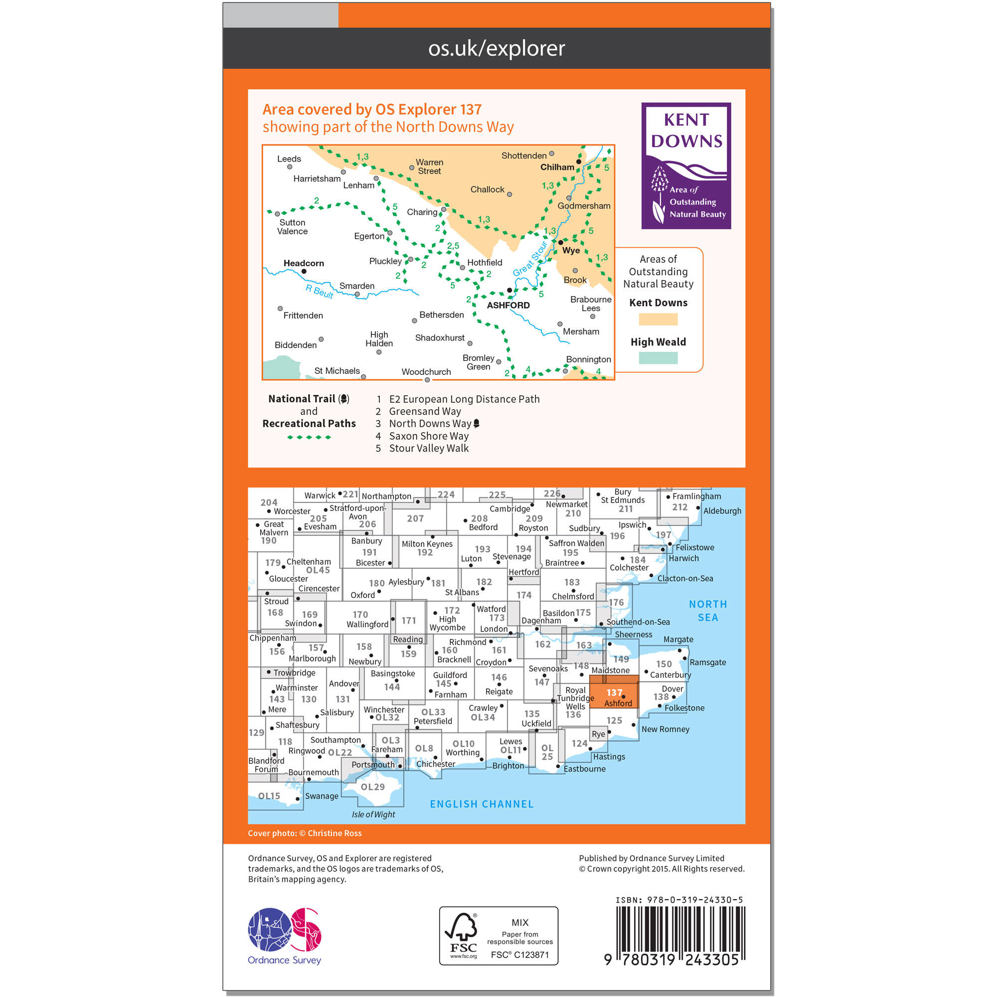 OS Explorer Map - Ashford 2/2