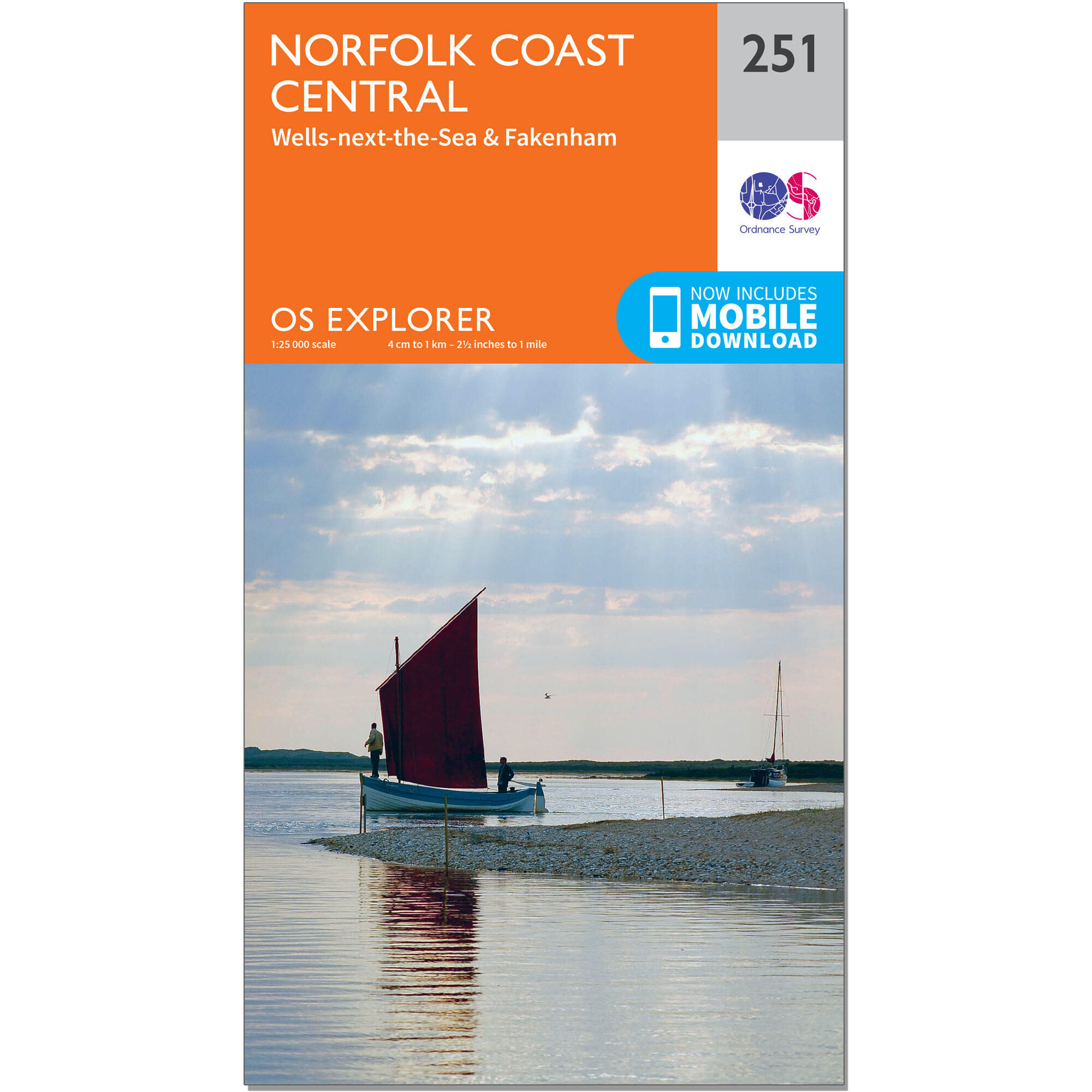 ORDNANCE SURVEY OS Explorer Map - Norfolk Coast Central