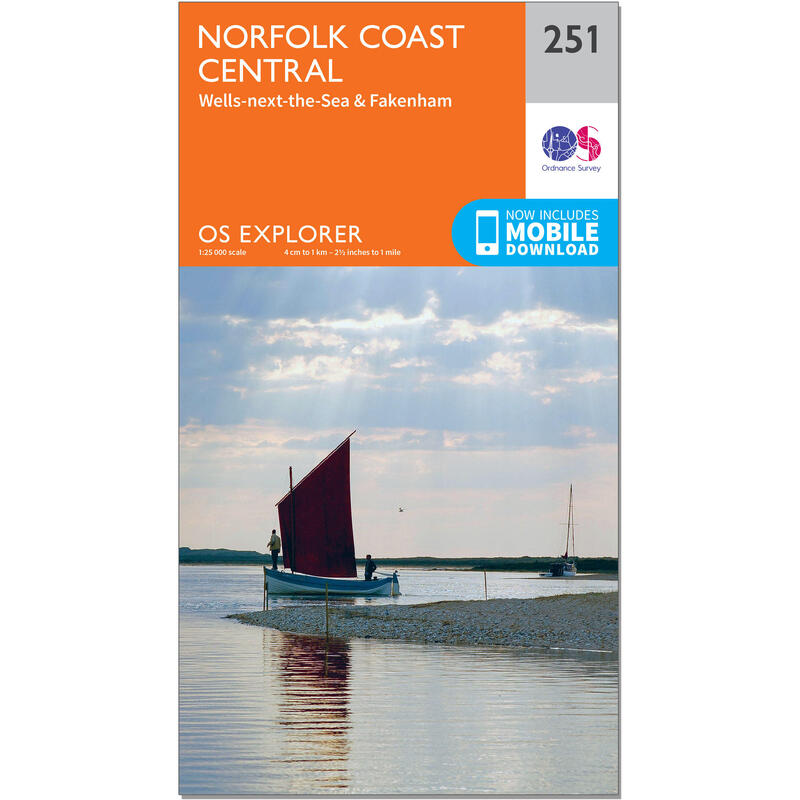 OS Explorer Map - Norfolk Coast Central