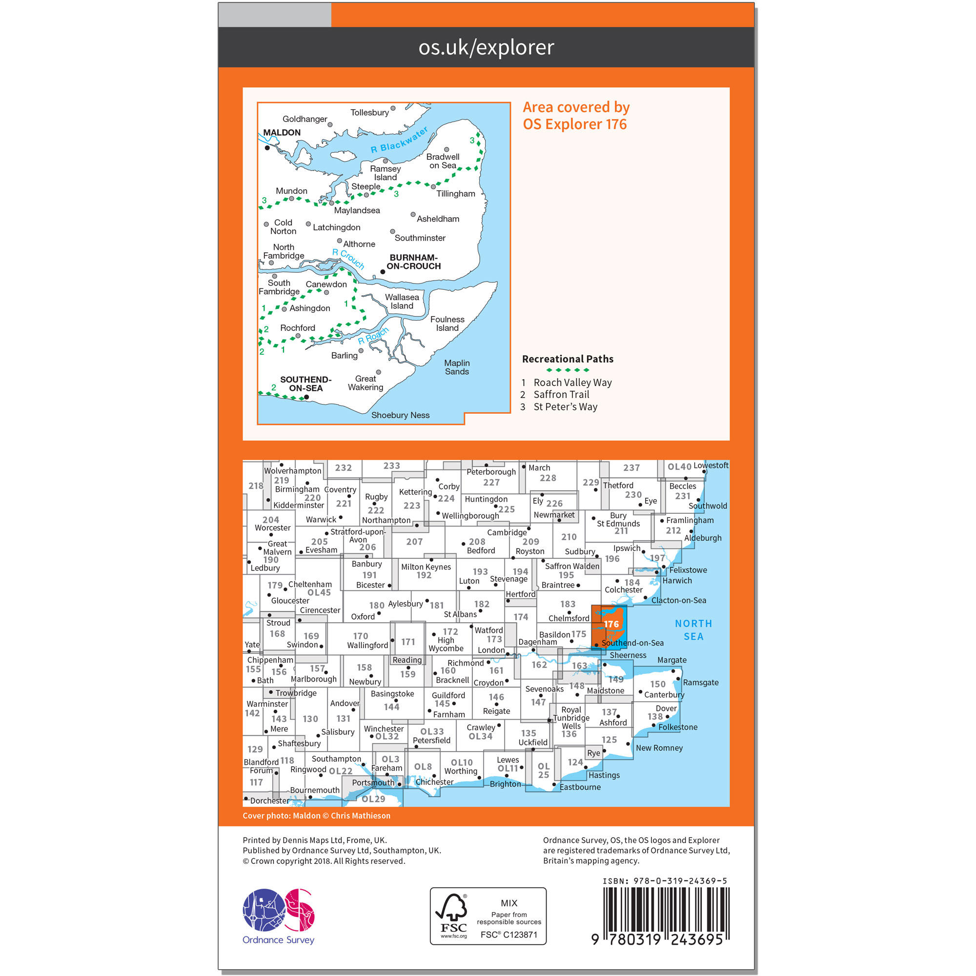 OS Explorer Map - Blackwater Estuary 2/2