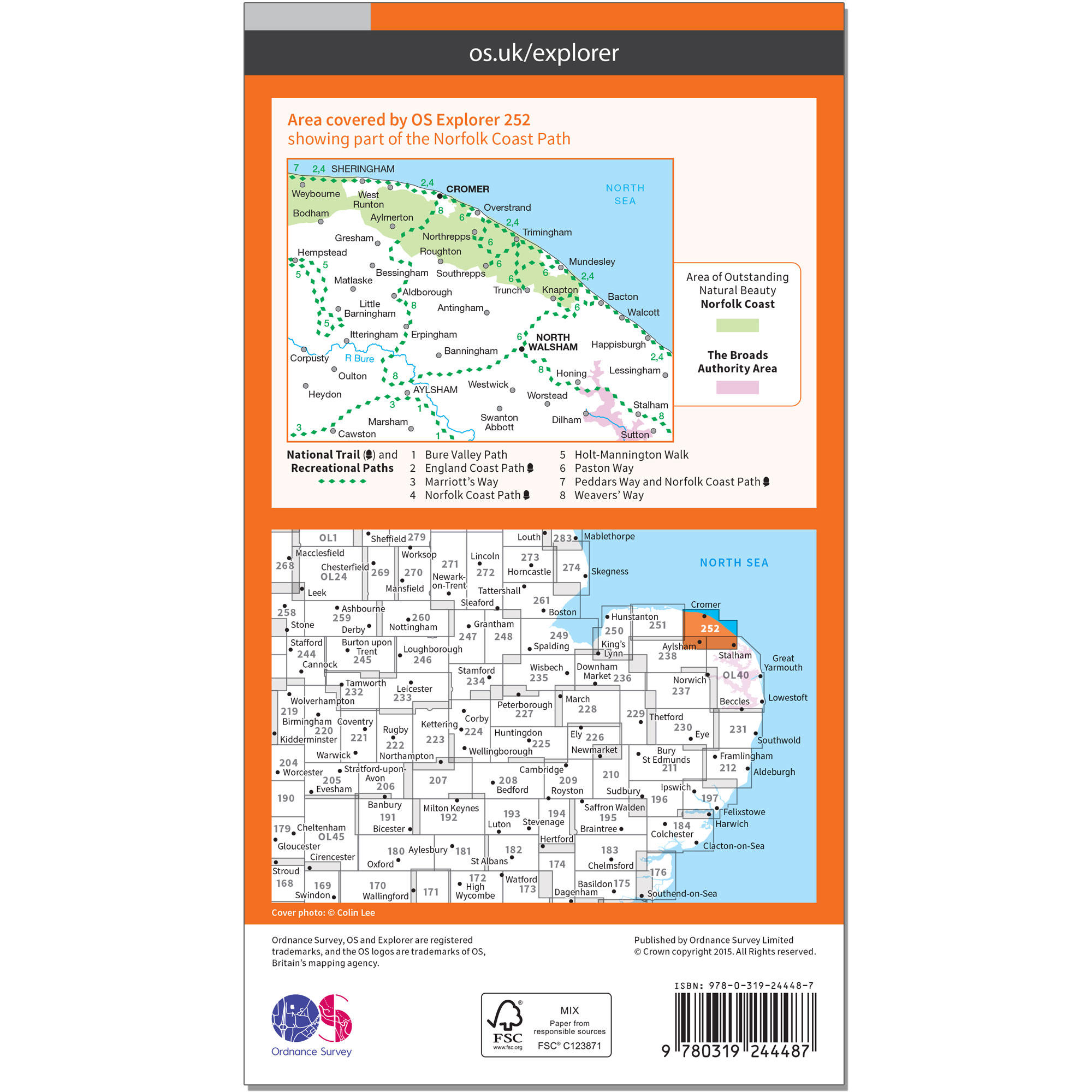 Os Map 252 OS Explorer Map - Norfolk Coast East | Decathlon
