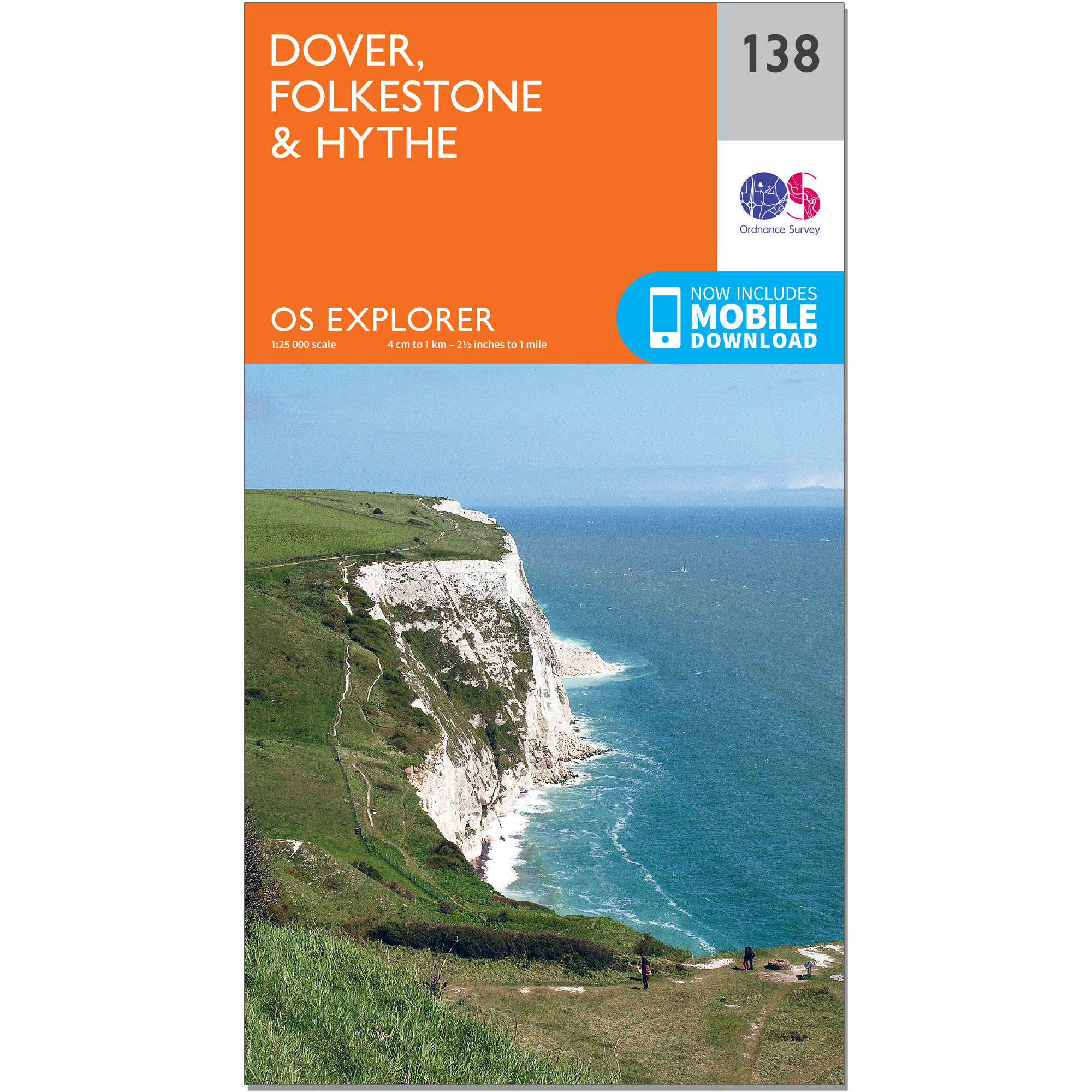 OS Explorer Map - Dover, Folkstone & Hythe 1/2