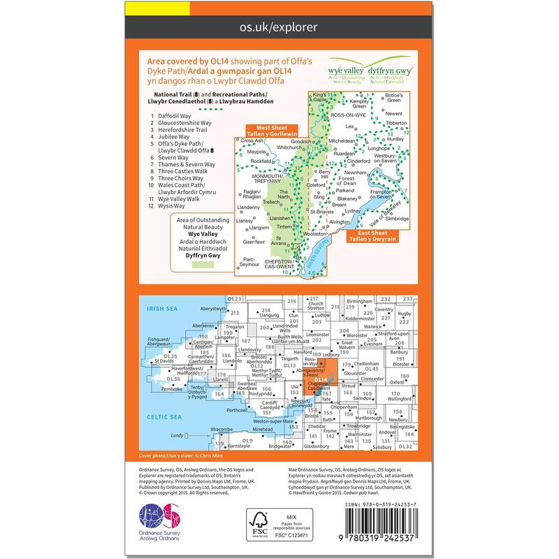 Os Explorer Leisure Map Wye Valley And Forest Of Dean Ordnance Survey