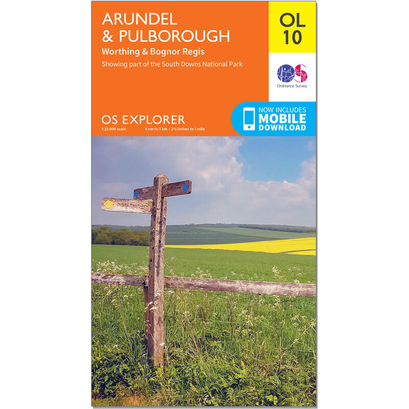 OS Explorer Leisure Map - OL10 - Arundel & Pulborough