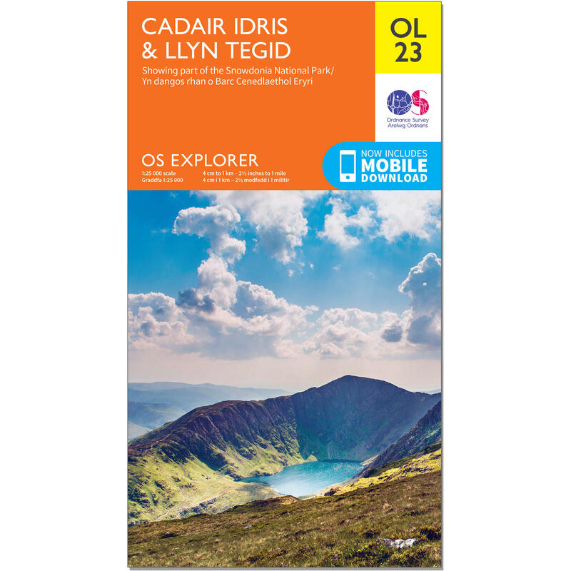 OS Explorer Leisure Map - OL23 - Cadair Idris & Llyn Tegid