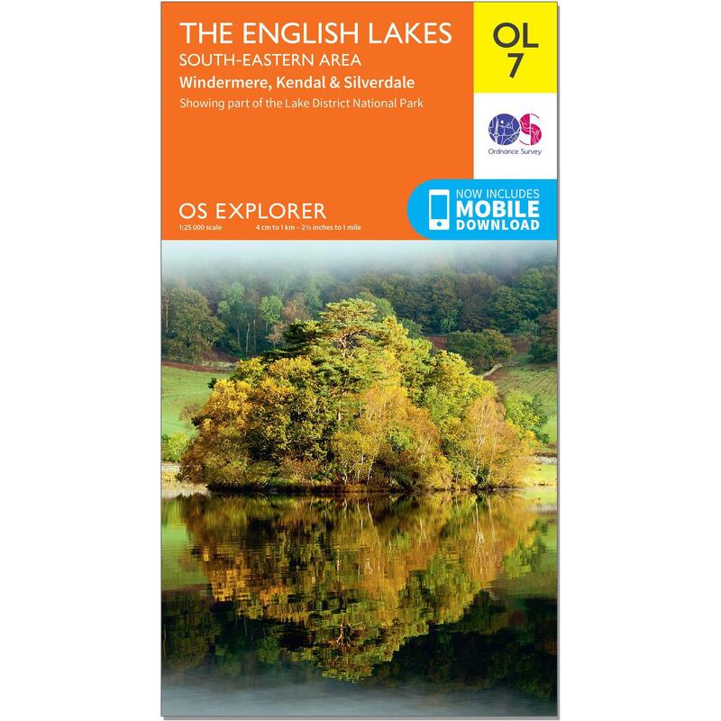 OS Explorer Leisure Map - OL7 - The English Lakes - South Eastern