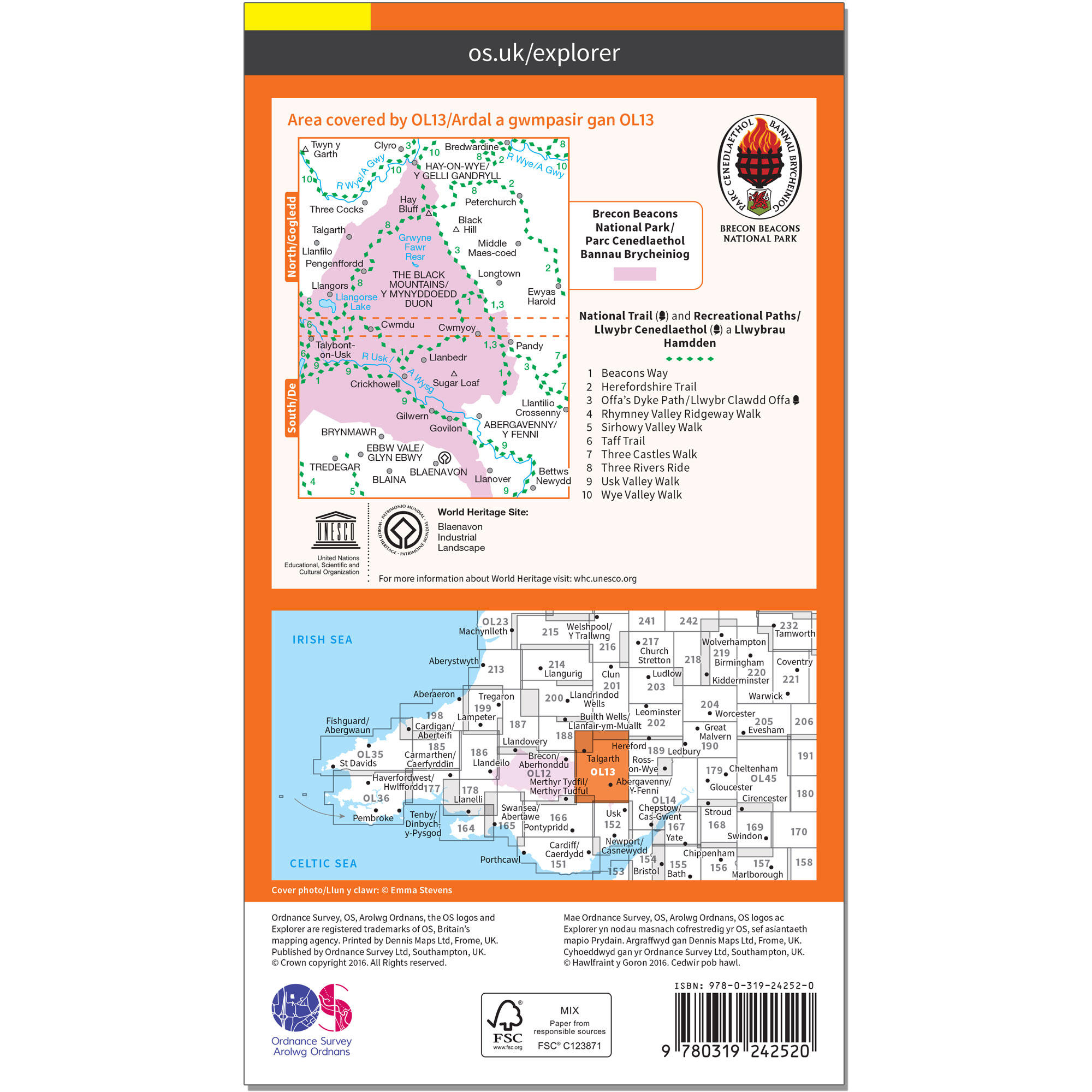 OS Explorer Leisure Map - Brecon Beacons Nat. Park - East 2/2