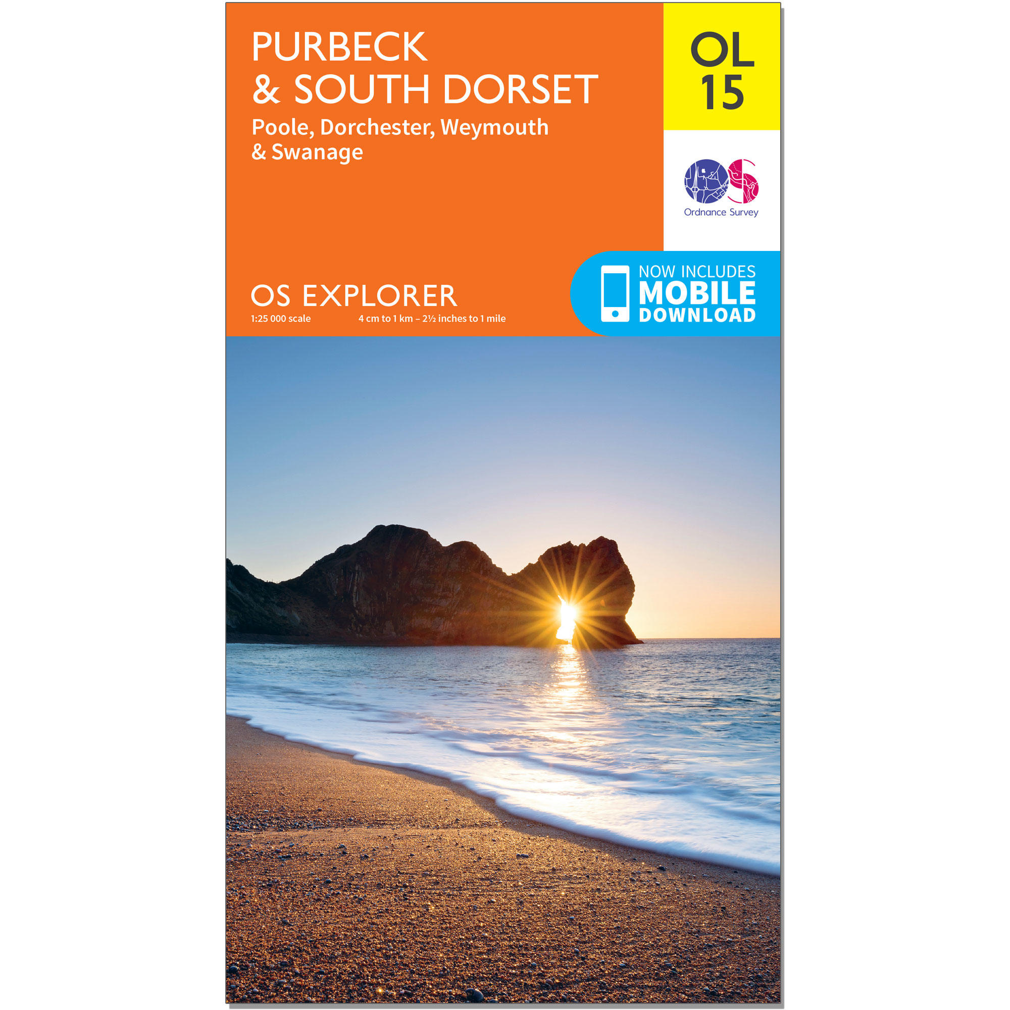 OS Explorer Leisure Map - Purbeck & South Dorset 1/2
