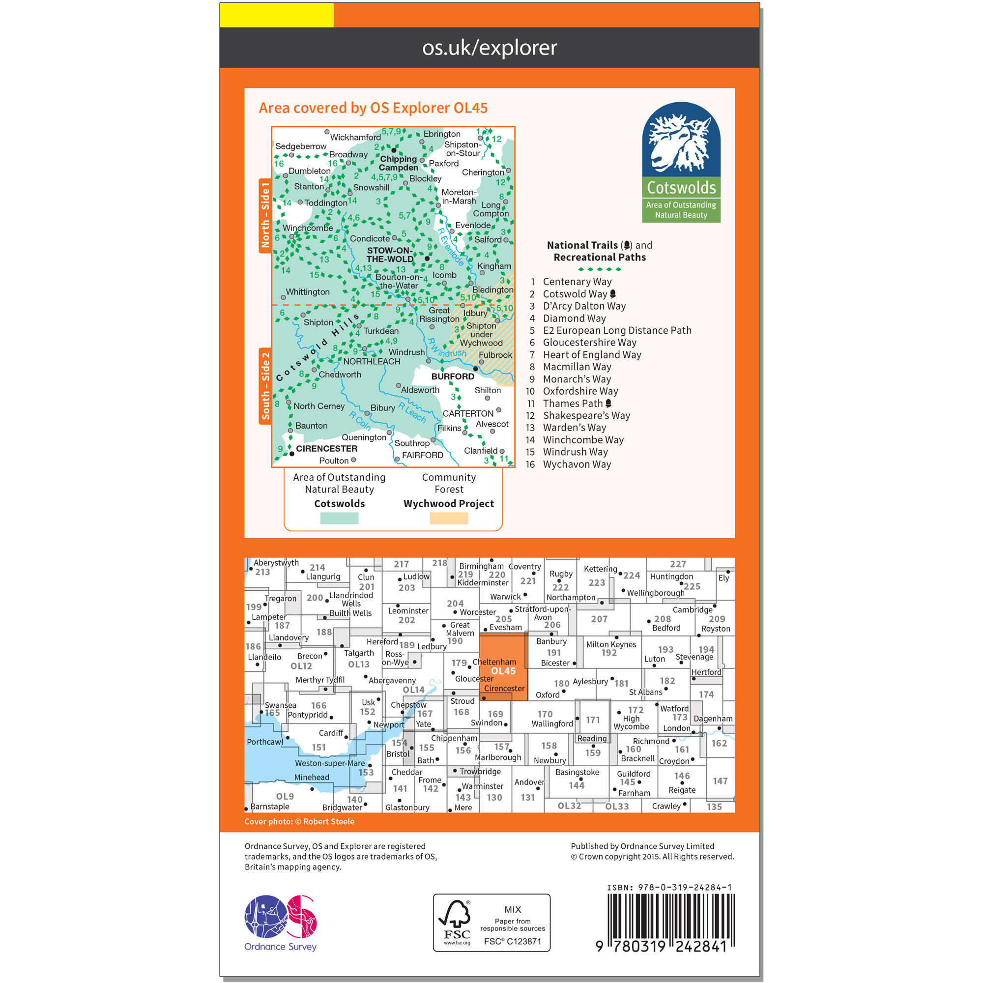 OS Explorer Leisure Map - The Cotswolds 2/2