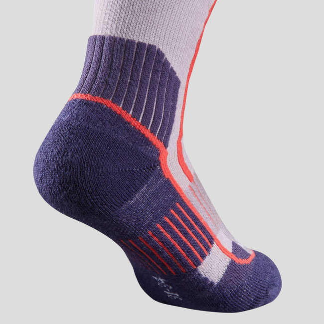 QUECHUA Kids' Hiking Warm Mid Socks SH520 2pack Decathlon