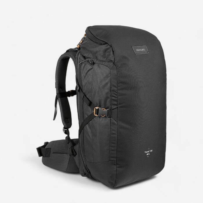 Trekking 40L Backpack Forclaz Travel 100 Black