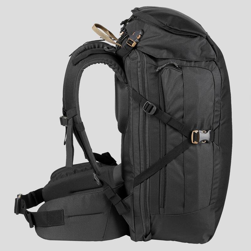 Trekking Travel Backpack 40 Litres | TRAVEL 100 Black