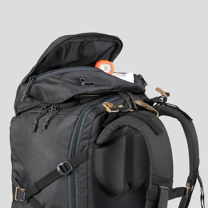 Travel Backpack 40L Black FORCLAZ Decathlon