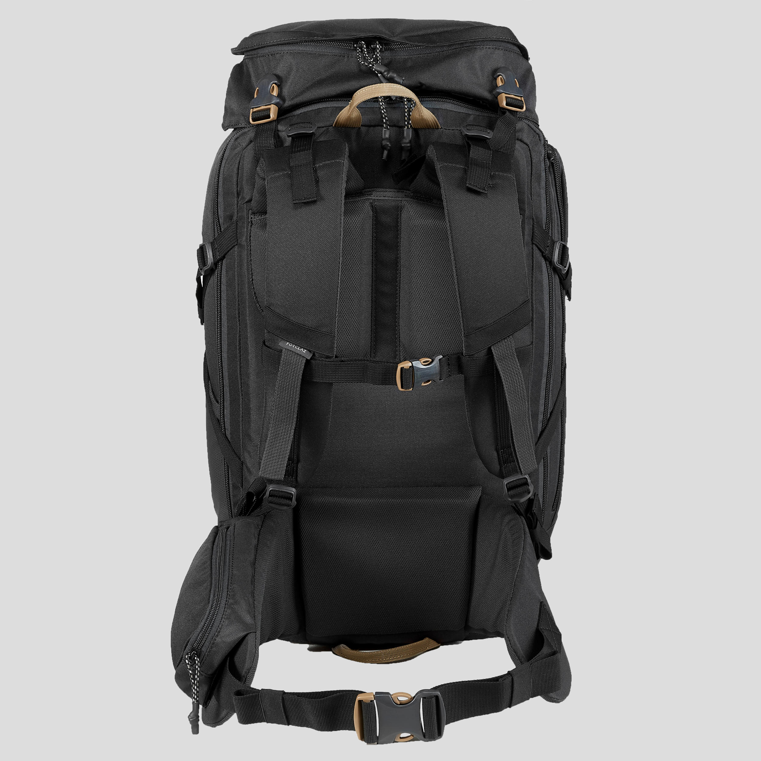Maleta trekking de viaje, Forclaz, 40 Litros - Negra - Decathlon