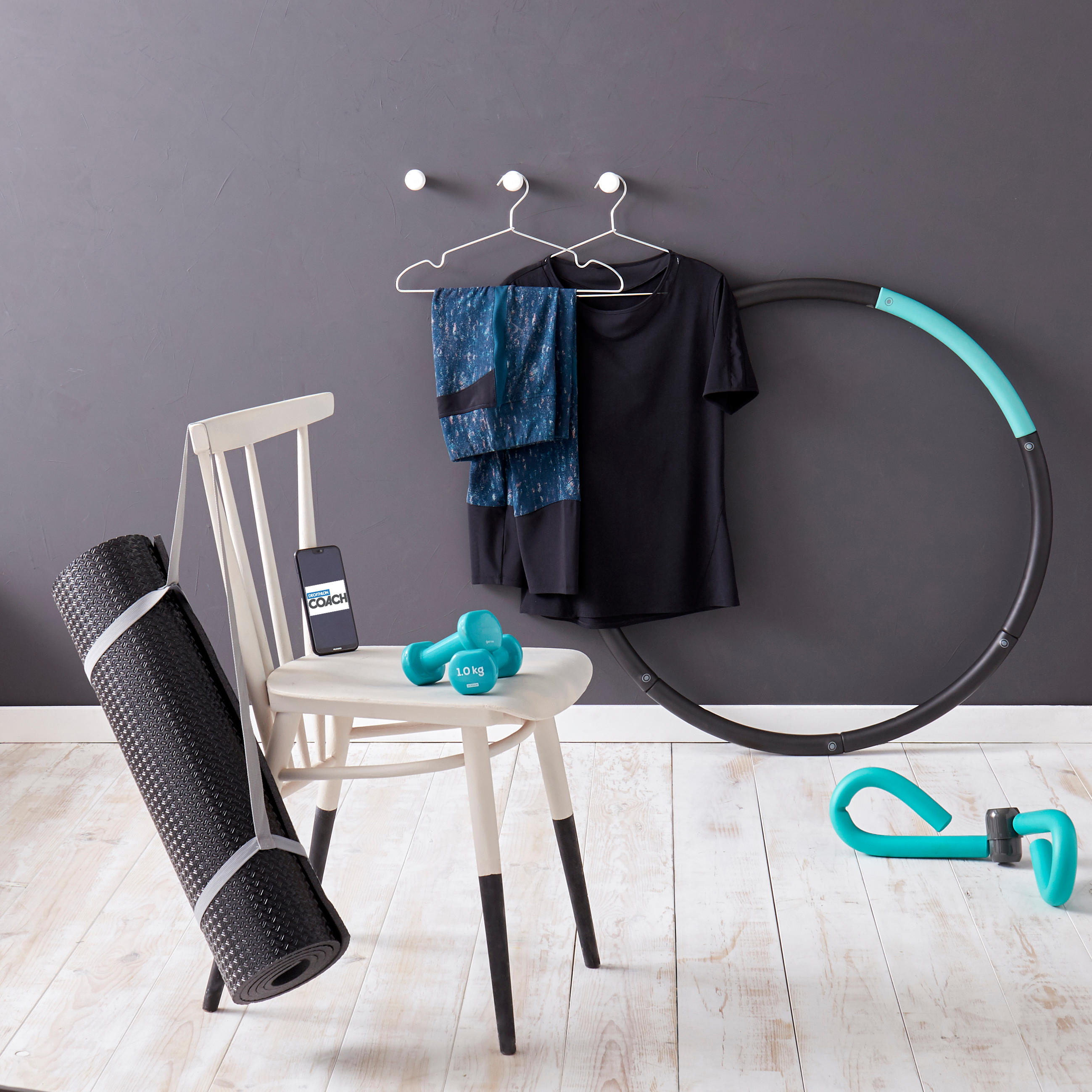 Haltere fitness 2*1 kg, verde, fontă parțial reciclată 11/11