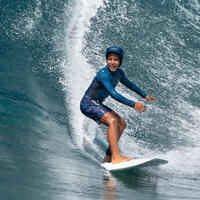 900 Tween Long Surfing Boardshorts - Obscurwave Blue
