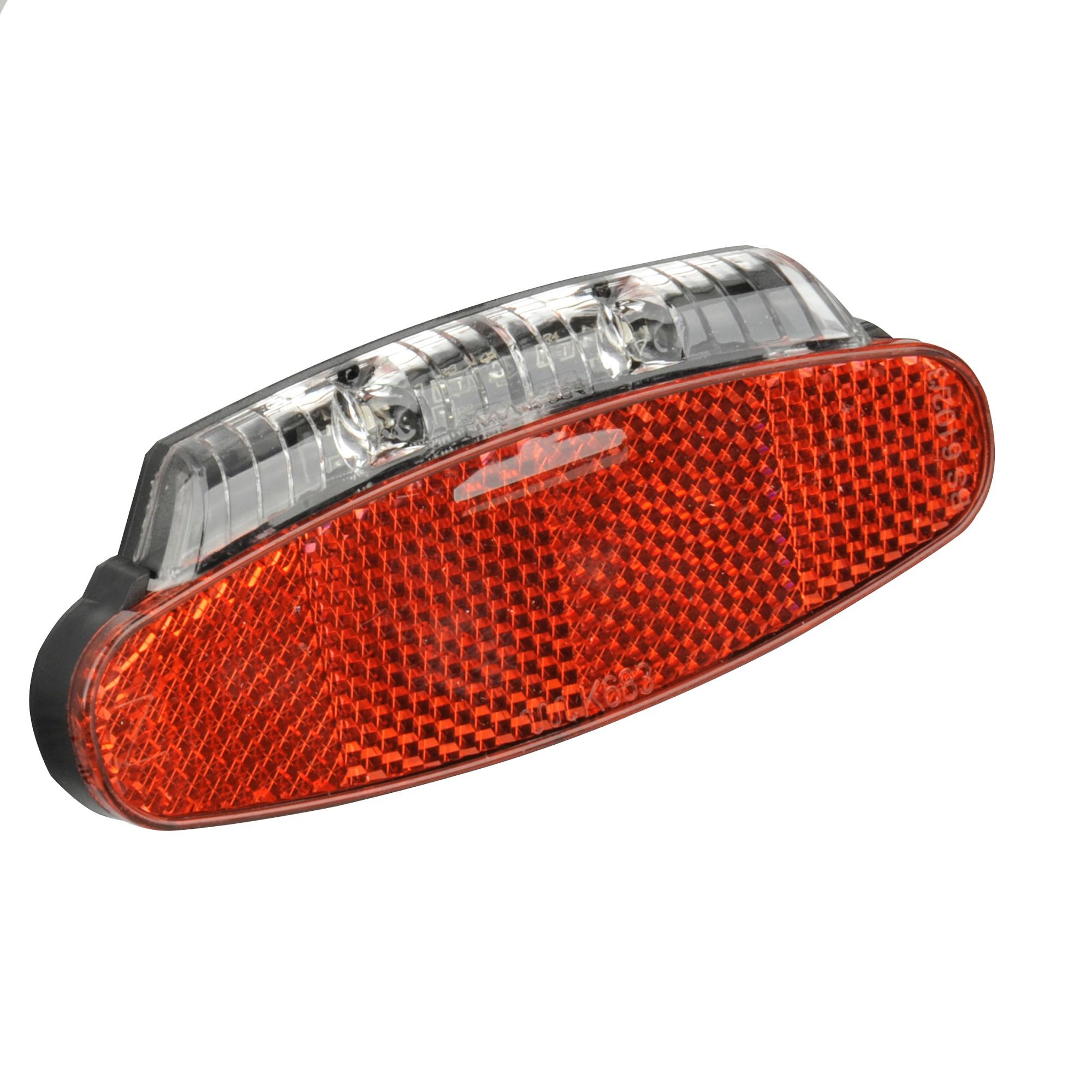 Fischer Fahrradbeleuchtung Rücklicht LED mit Z-Reflektor für Dynamo Gepäckträgermontage | 04008153853142
