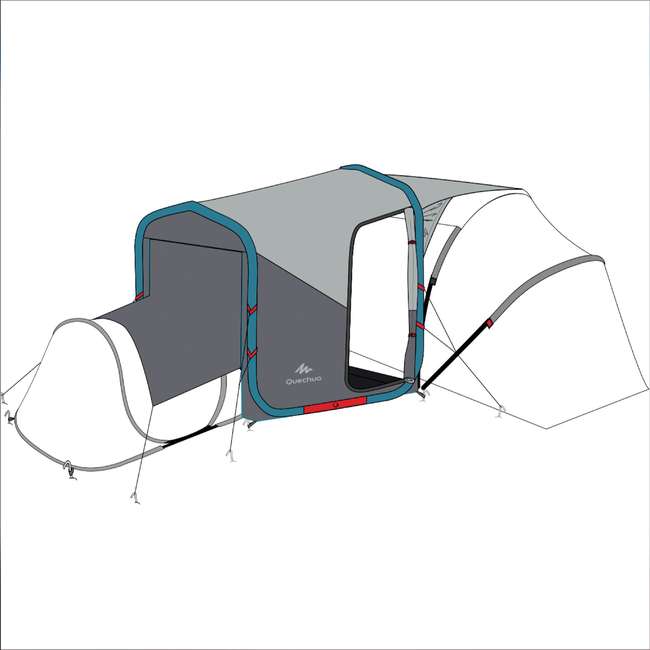 QUECHUA AIR SECONDS BASE XL FAMILY CAMPING SHELTER 6...